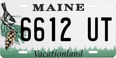 ME license plate 6612UT