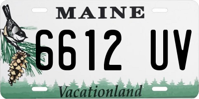 ME license plate 6612UV