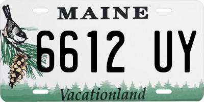 ME license plate 6612UY