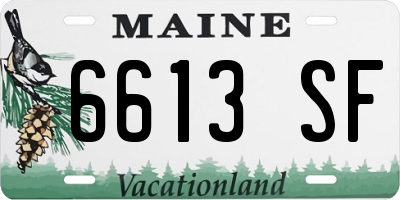 ME license plate 6613SF