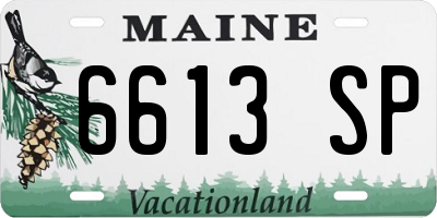 ME license plate 6613SP