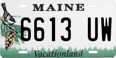 ME license plate 6613UW