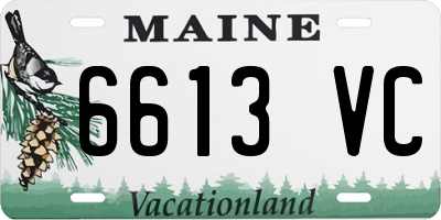 ME license plate 6613VC