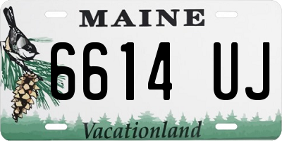 ME license plate 6614UJ