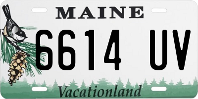 ME license plate 6614UV