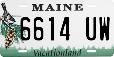 ME license plate 6614UW