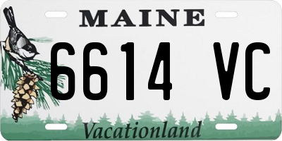 ME license plate 6614VC
