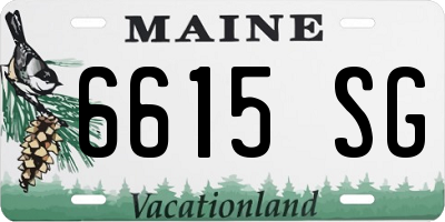 ME license plate 6615SG