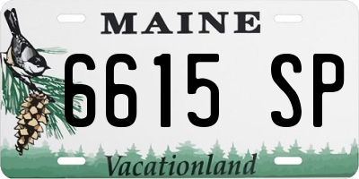 ME license plate 6615SP