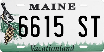 ME license plate 6615ST