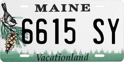 ME license plate 6615SY
