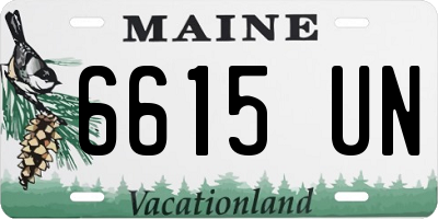 ME license plate 6615UN