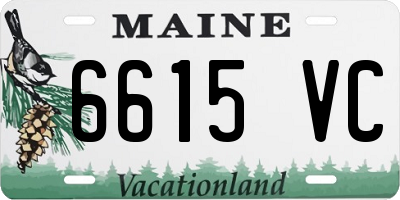 ME license plate 6615VC