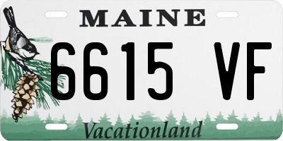 ME license plate 6615VF