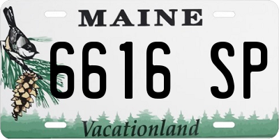 ME license plate 6616SP