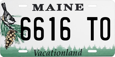 ME license plate 6616TO