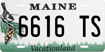 ME license plate 6616TS