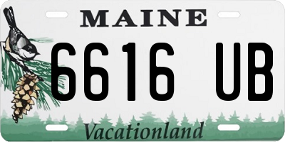 ME license plate 6616UB