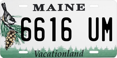 ME license plate 6616UM
