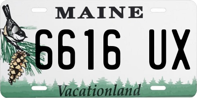ME license plate 6616UX