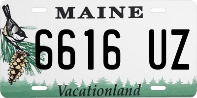 ME license plate 6616UZ