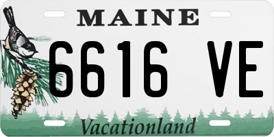 ME license plate 6616VE