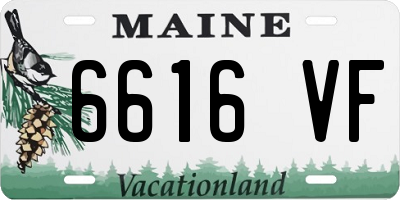 ME license plate 6616VF