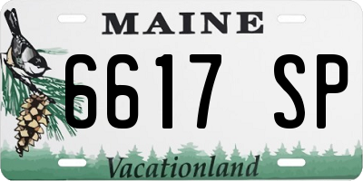 ME license plate 6617SP