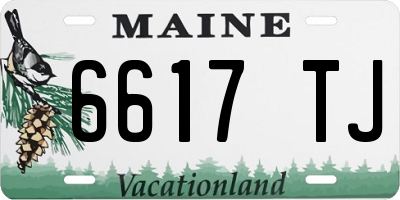 ME license plate 6617TJ