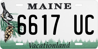 ME license plate 6617UC