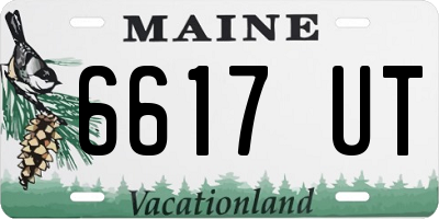 ME license plate 6617UT
