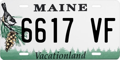 ME license plate 6617VF