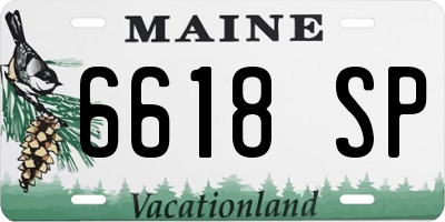 ME license plate 6618SP