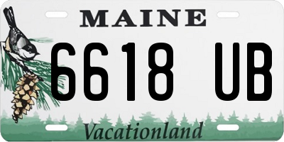 ME license plate 6618UB