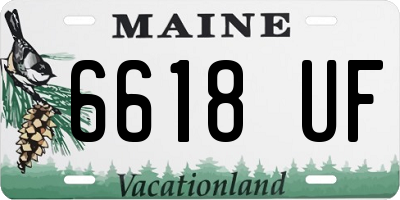 ME license plate 6618UF