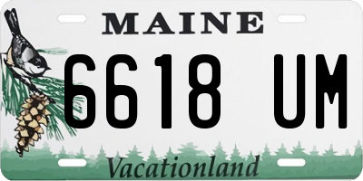 ME license plate 6618UM