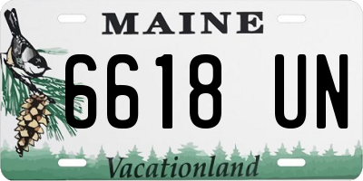 ME license plate 6618UN