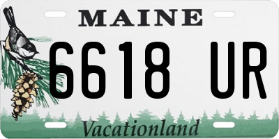 ME license plate 6618UR