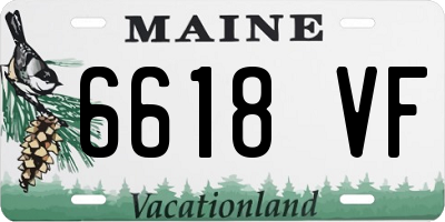 ME license plate 6618VF