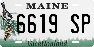 ME license plate 6619SP