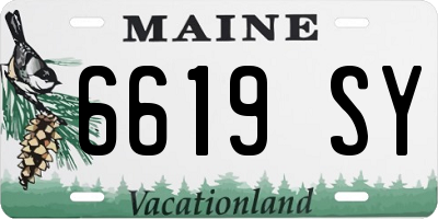ME license plate 6619SY