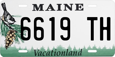 ME license plate 6619TH