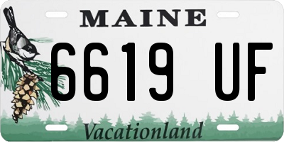 ME license plate 6619UF