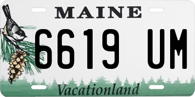 ME license plate 6619UM