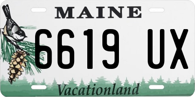 ME license plate 6619UX