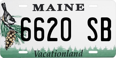 ME license plate 6620SB