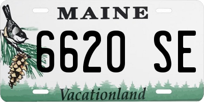 ME license plate 6620SE