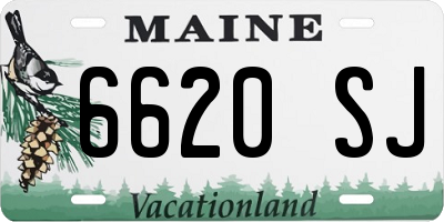 ME license plate 6620SJ