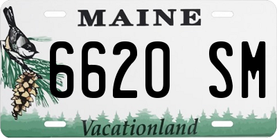 ME license plate 6620SM