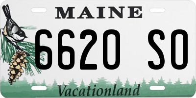 ME license plate 6620SO